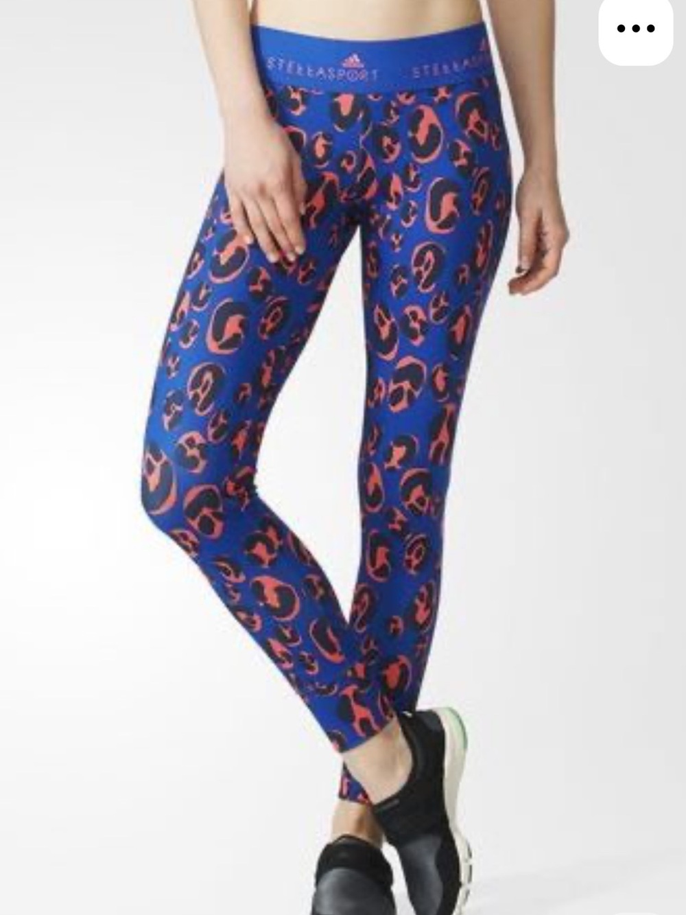 StellaSport Leopard Print Run Tights Bold Blue Bahia Orange S